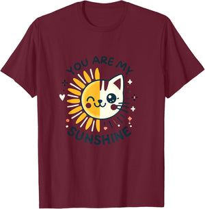 Cat, you're my sunshine T-Shirt - T-Shirt | Maroon