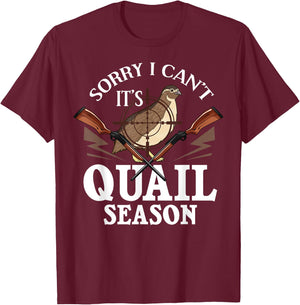 Quail Hunting Bird Hunter Season T-Shirt - T-Shirt | Maroon