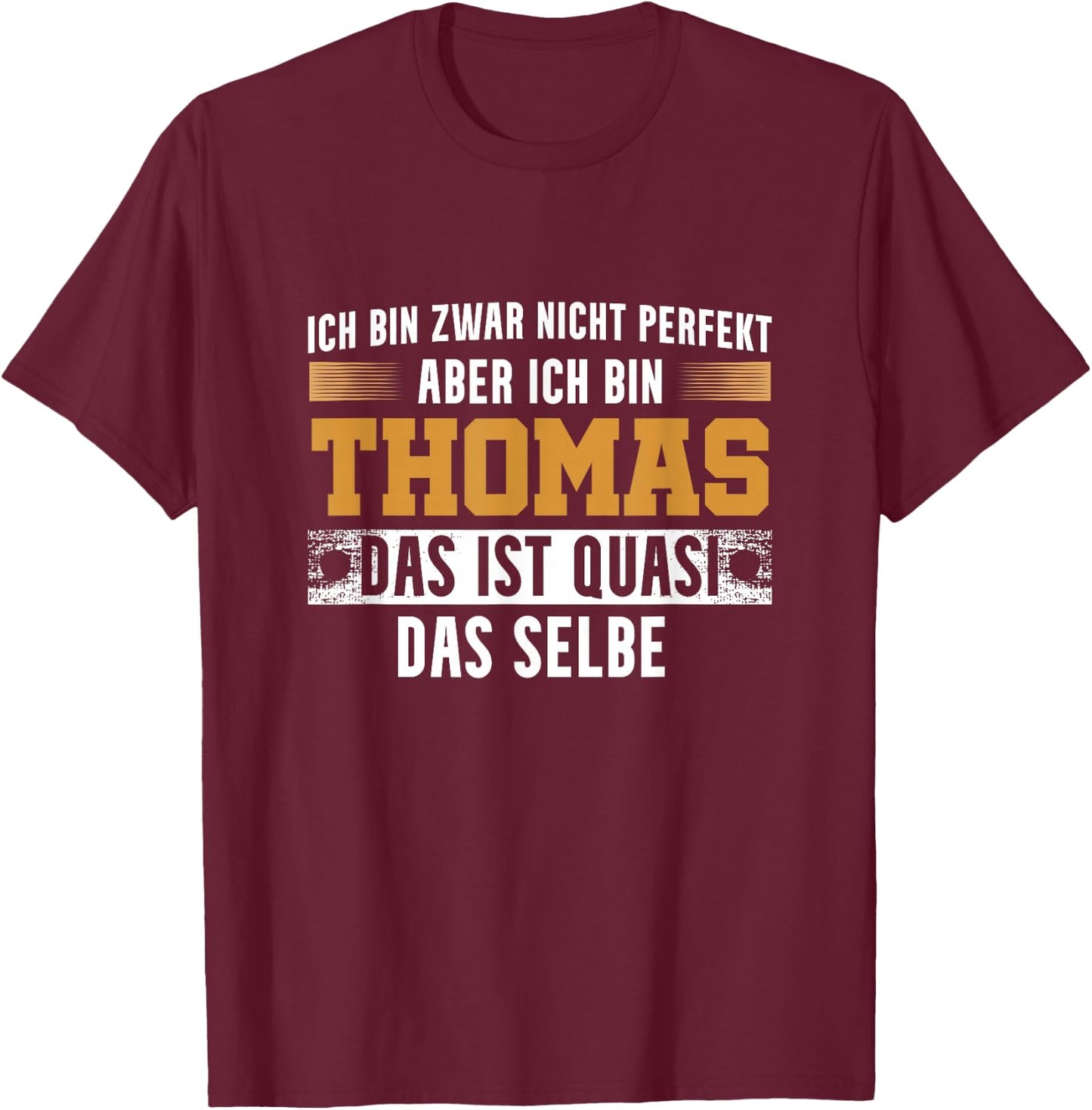 Name Thomas I am Thomas , black T-Shirt - T-Shirt | Maroon