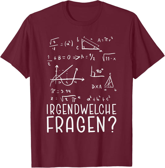 Funny Math Teacher Geometry Formula Math Teacher Saying , black T-Shirt - T-Shirt | Maroon