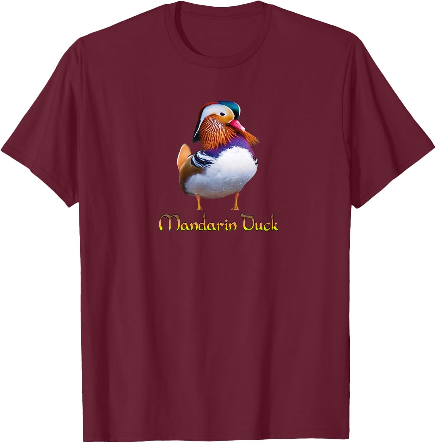 Mandarin Duck T-Shirt - T-Shirt | Maroon