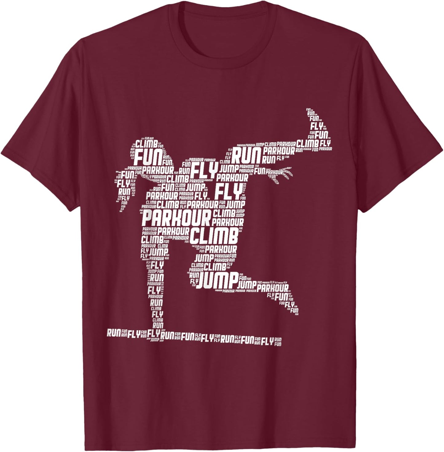 Parkour Girl Freerunner Freerunning Traceur Women Girls T-Shirt - T-Shirt | Maroon