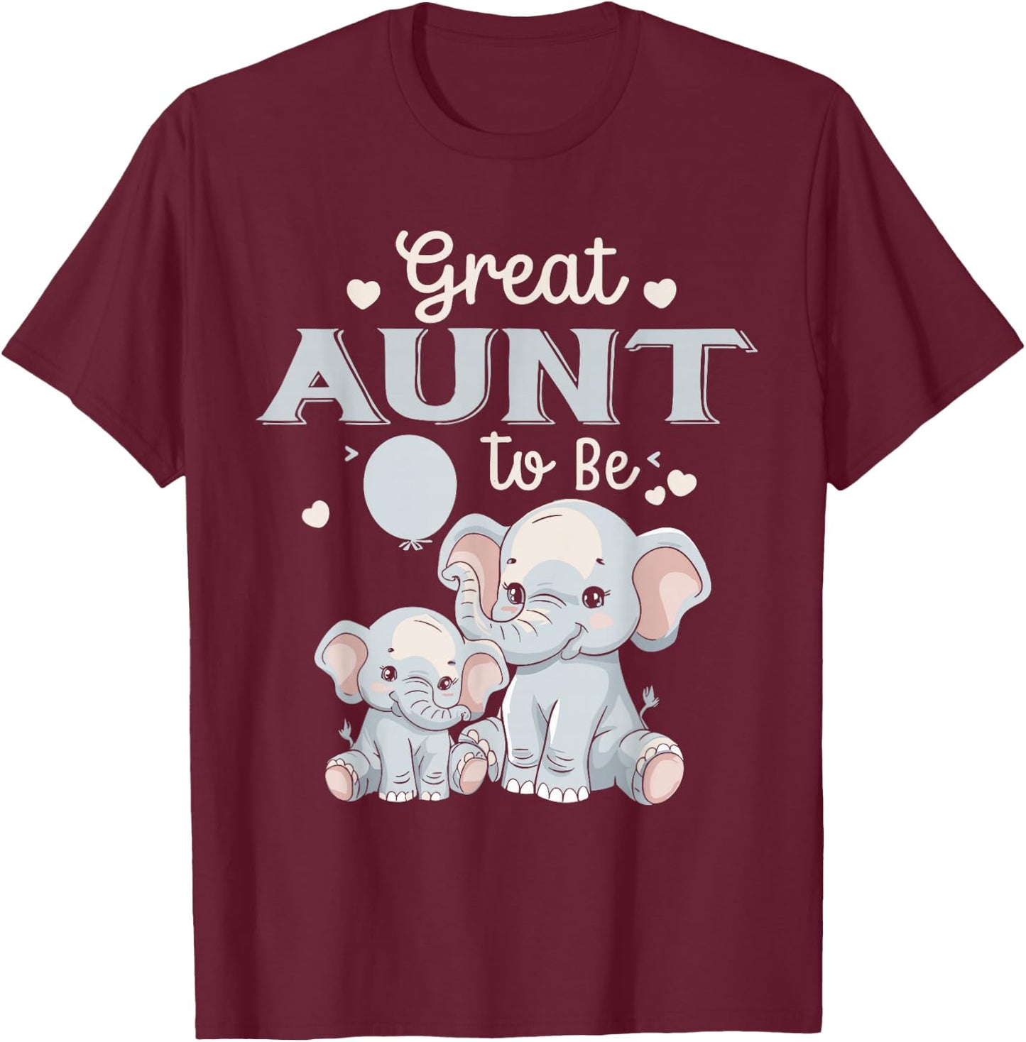 Great AUNT To Be Elephant Great AUNT T-Shirt - T-Shirt | Maroon