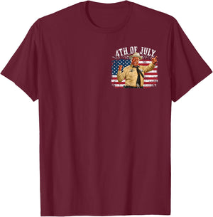 Happy 4th of July to All You Sumbitches Flag 2 Side T-Shirt - T-Shirt | Maroon