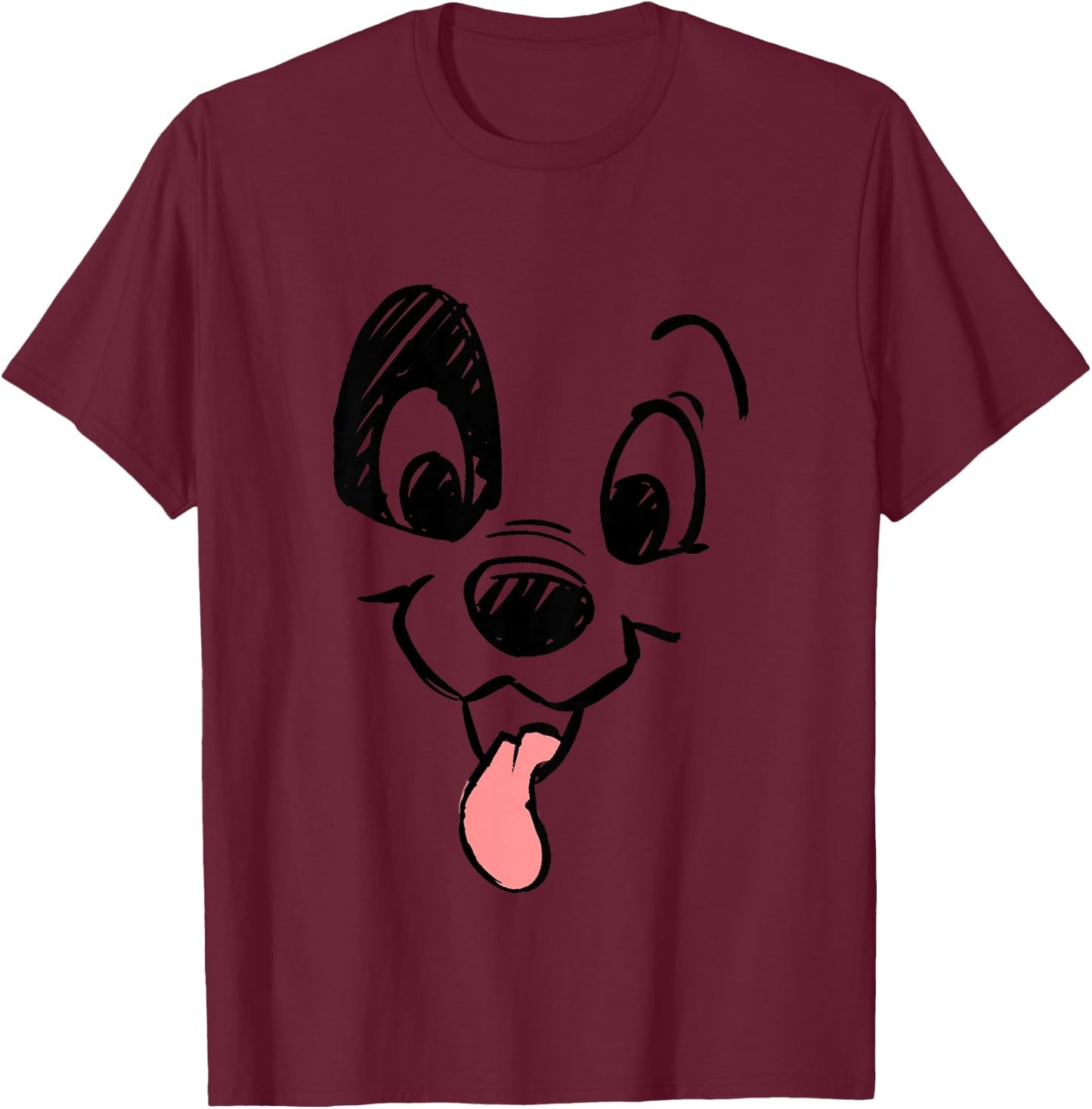 Kids Disney 101 Dalmatians Toddler Dalmatian Big Face Youth T-Shirt - T-Shirt | Maroon