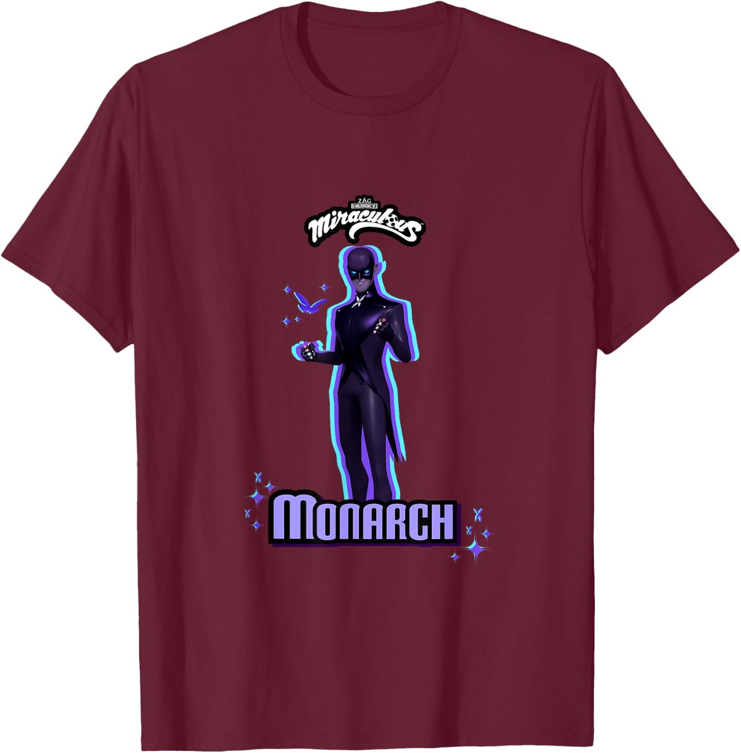 Miraculous Ladybug Villains Collection Monarch 2 T-Shirt - T-Shirt | Maroon