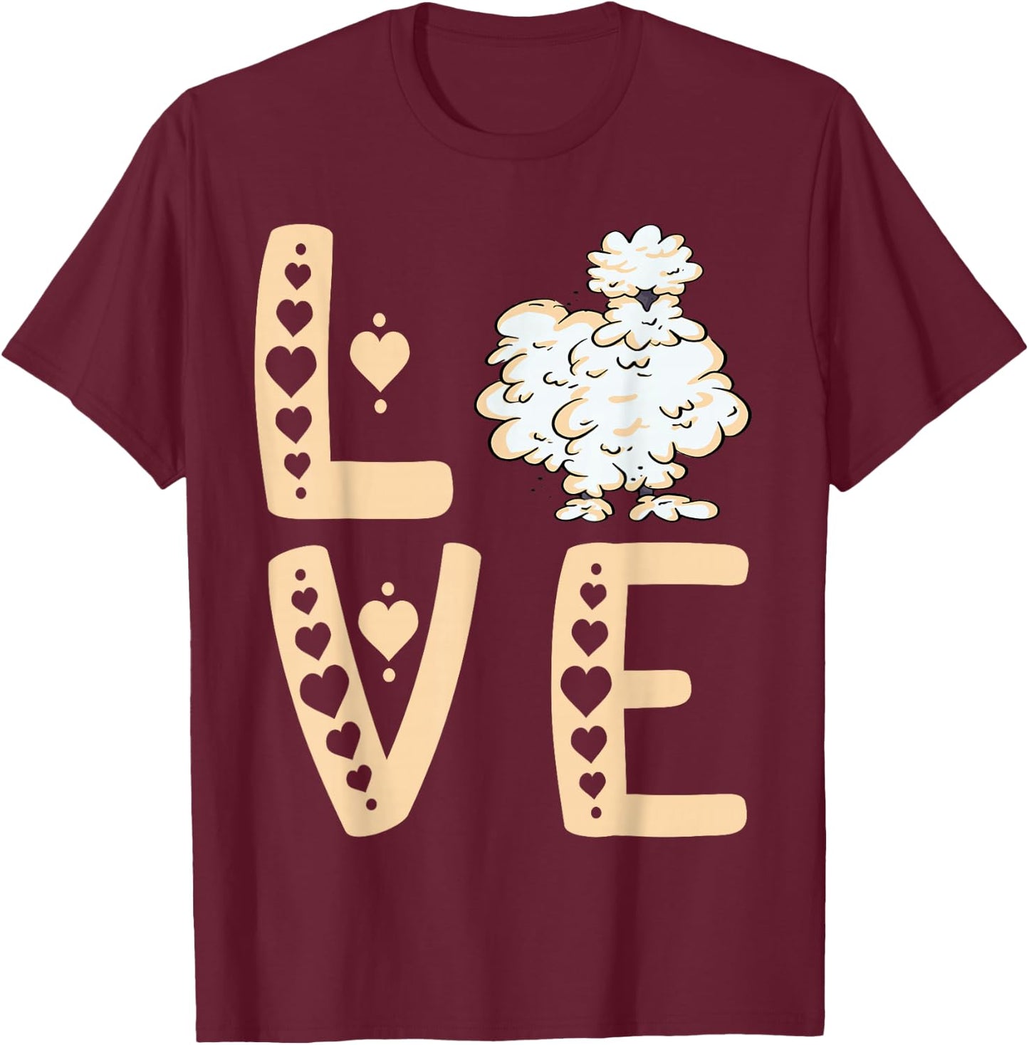 Love Silkie Chicken Lover Silky Chicken Silkie Chicken T-Shirt - T-Shirt | Maroon