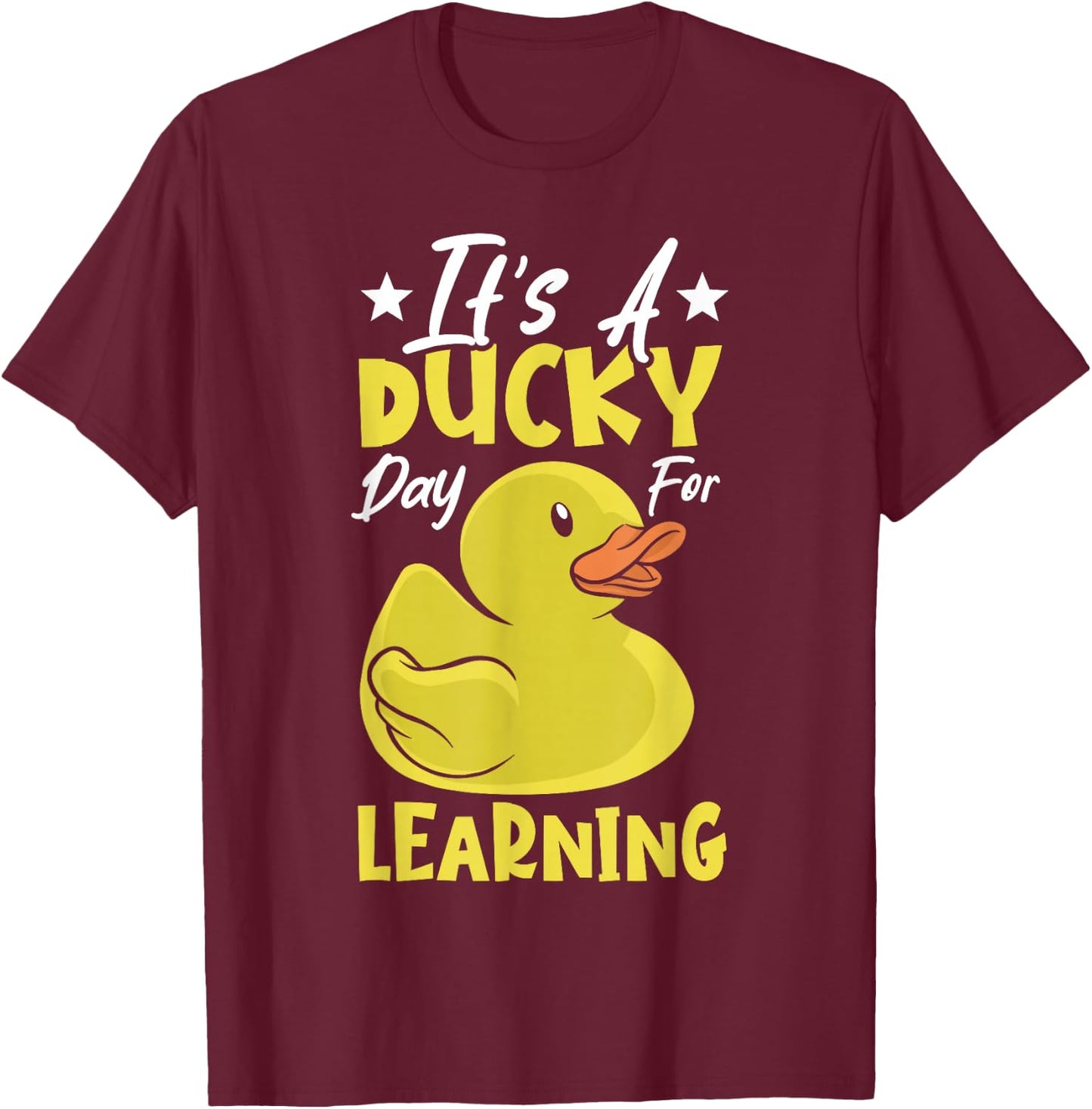 School Rubber Duckies Ducky Day Teacher Rubber Duck T-Shirt - T-Shirt | Maroon