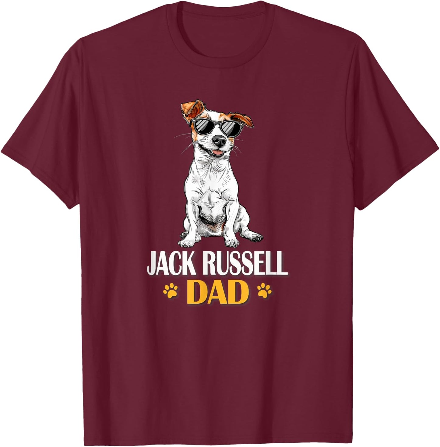 JRT Dog Lover Jack Russell Dad T-Shirt - T-Shirt | Maroon