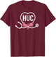 Health Unit Coordinator Appreciation HUC Floral Stethoscope T-Shirt - T-Shirt | Maroon