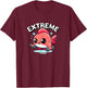 Extreme Fish Funny Workout Fitness Cute Women , Black, S T-Shirt - T-Shirt | Maroon