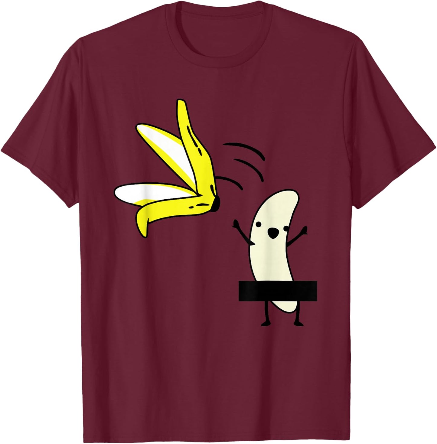 Nude banana | Funny goofy T-Shirt - T-Shirt | Maroon