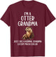 Otter Grandma Definition Otter Animal Lovers Mothers Day T-Shirt - T-Shirt | Maroon