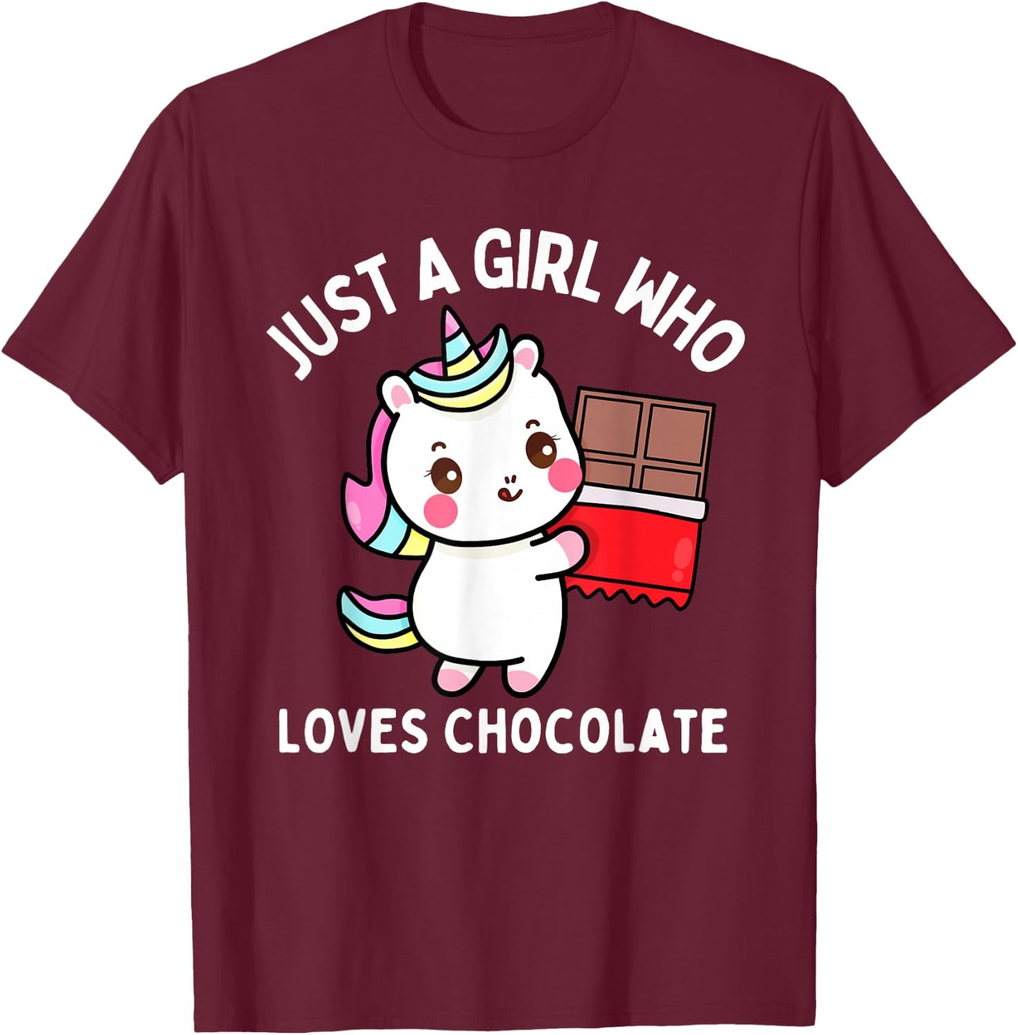 Just A Girl Who Loves Chocolate Bars Kids Toddler Baby 5T 4T T-Shirt - T-Shirt | Maroon