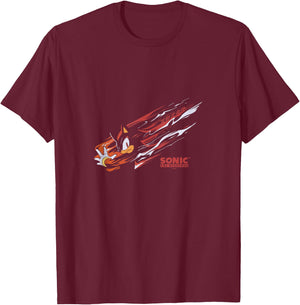Sonic The Hedgehog Shadow Ultimate Life Form Logo T-Shirt - T-Shirt | Maroon