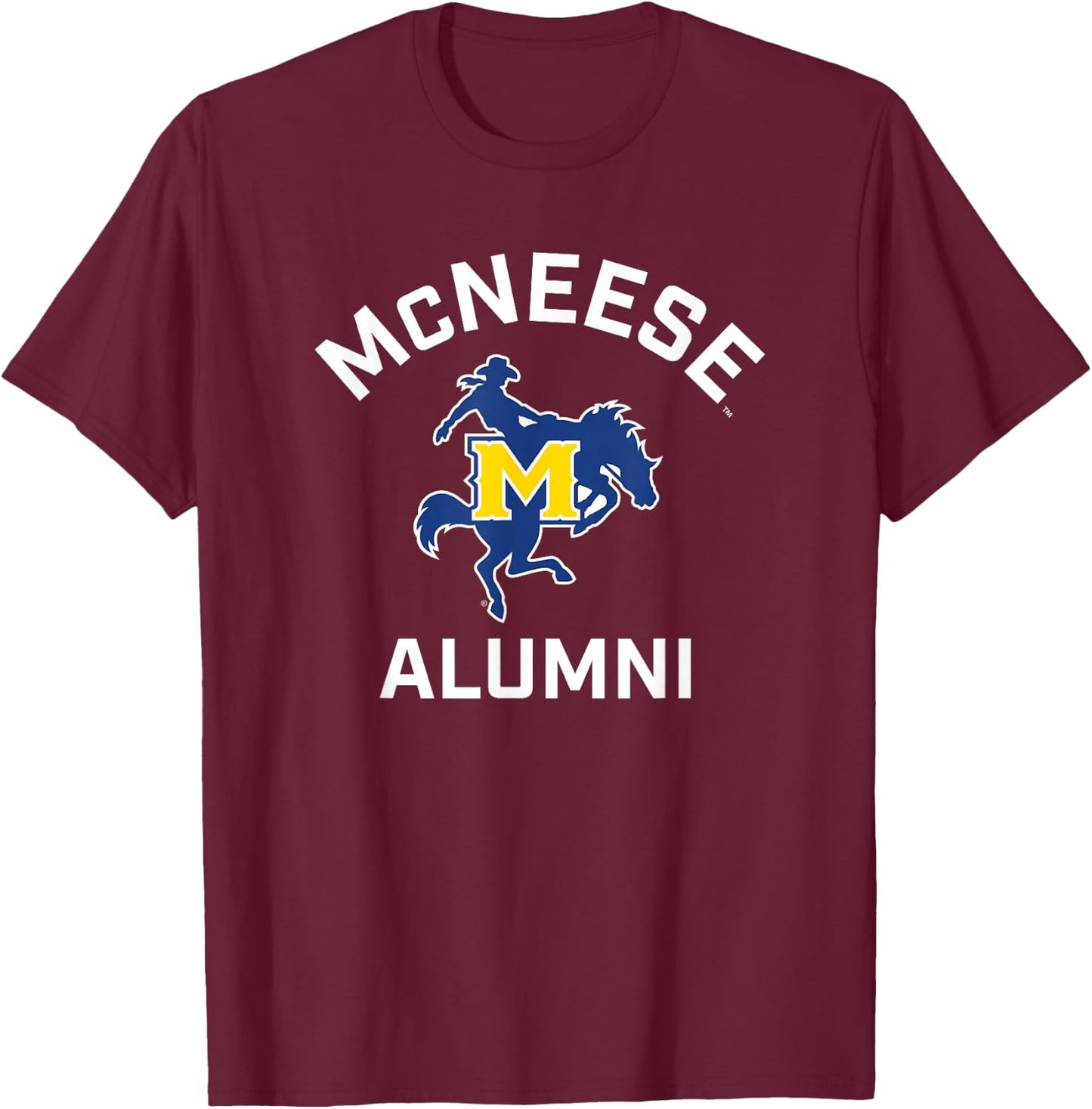 McNeese State University Cowboys Arched Alumni T-Shirt - T-Shirt | Maroon