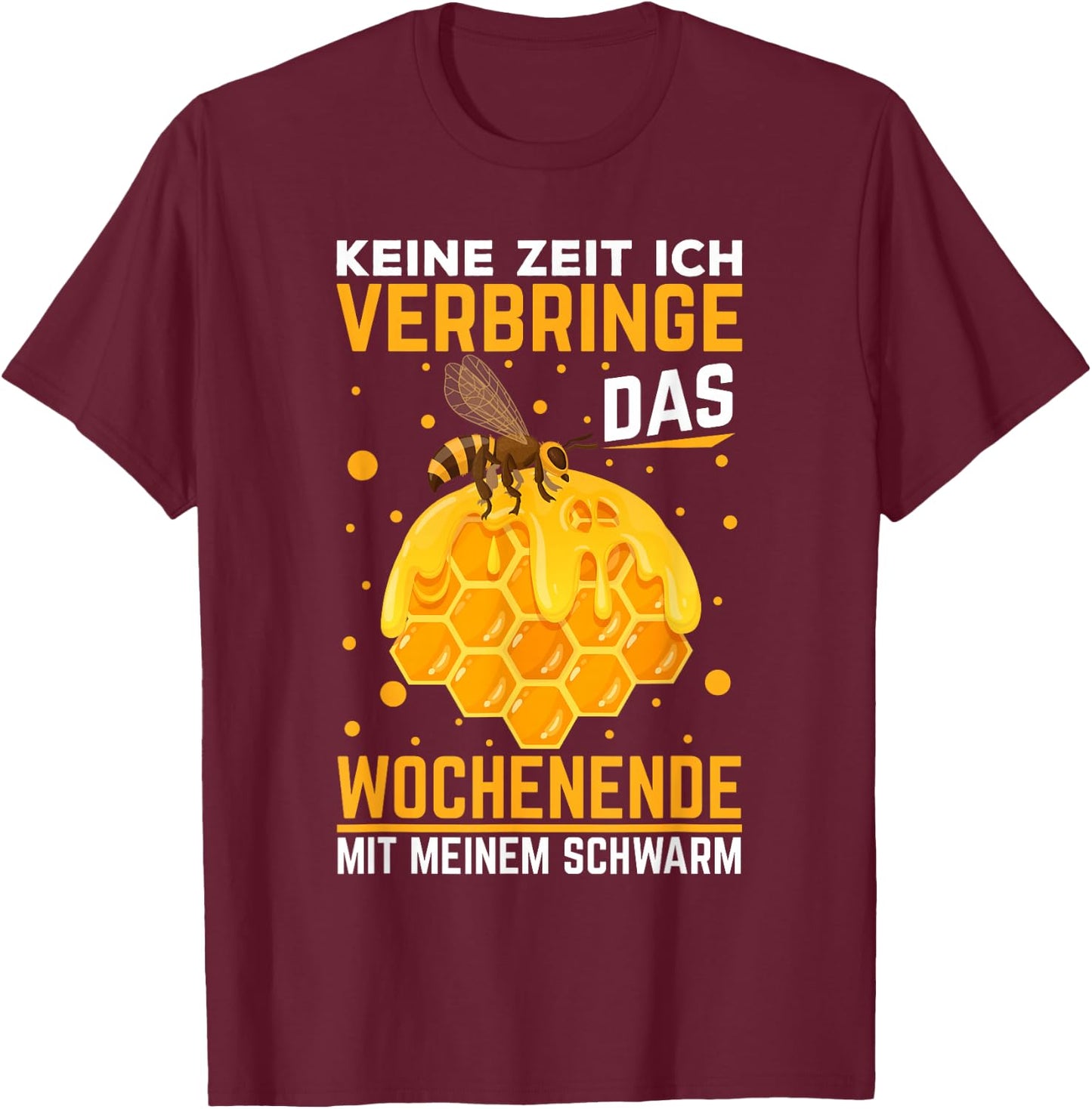 Imker Geschenke Biene Bienenstock Honig Landwirt Bienen T-Shirt - T-Shirt | Maroon