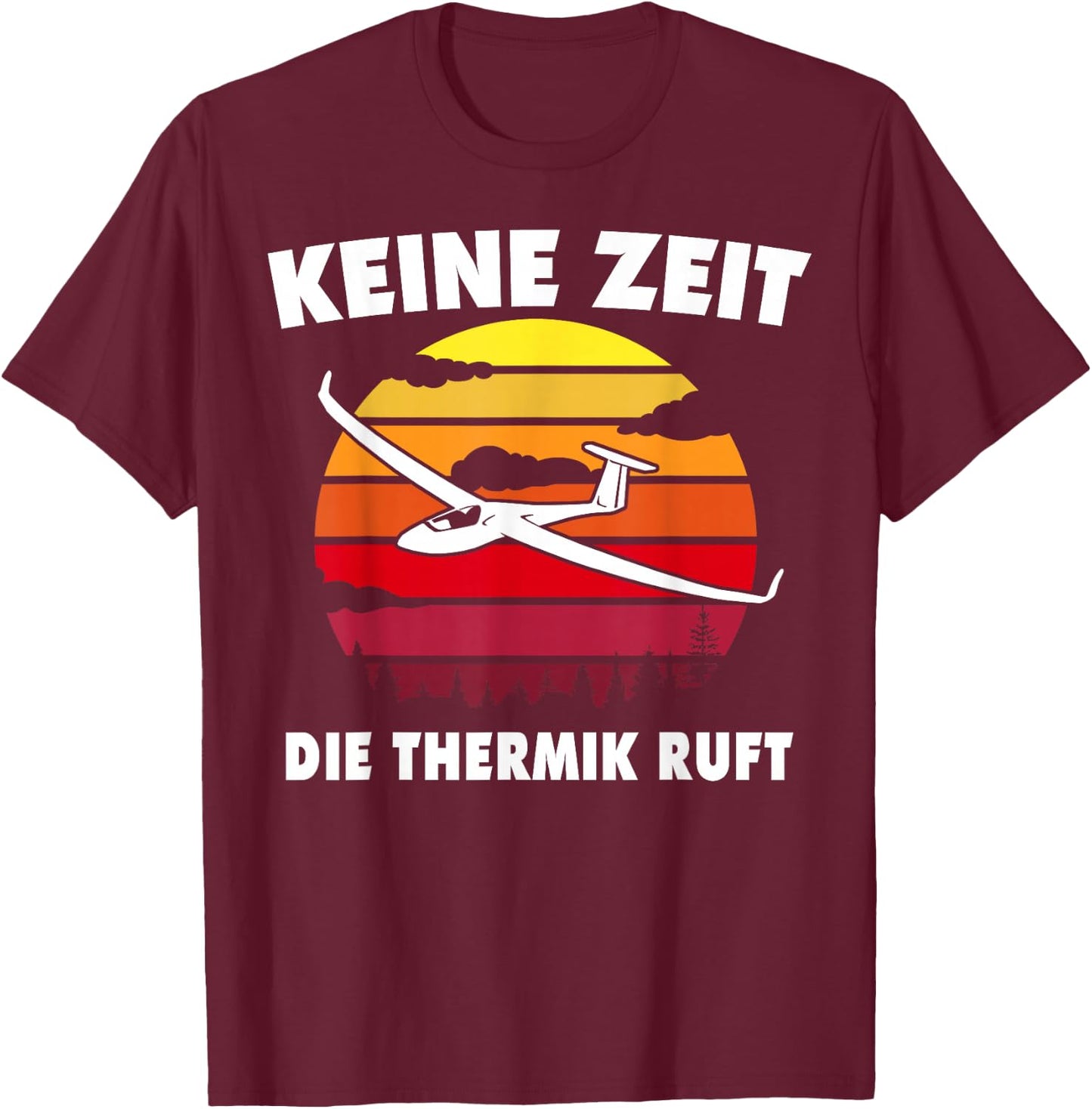 Glider pilot Glider Flying Glider Sailing Fly , black, s T-Shirt - T-Shirt | Maroon
