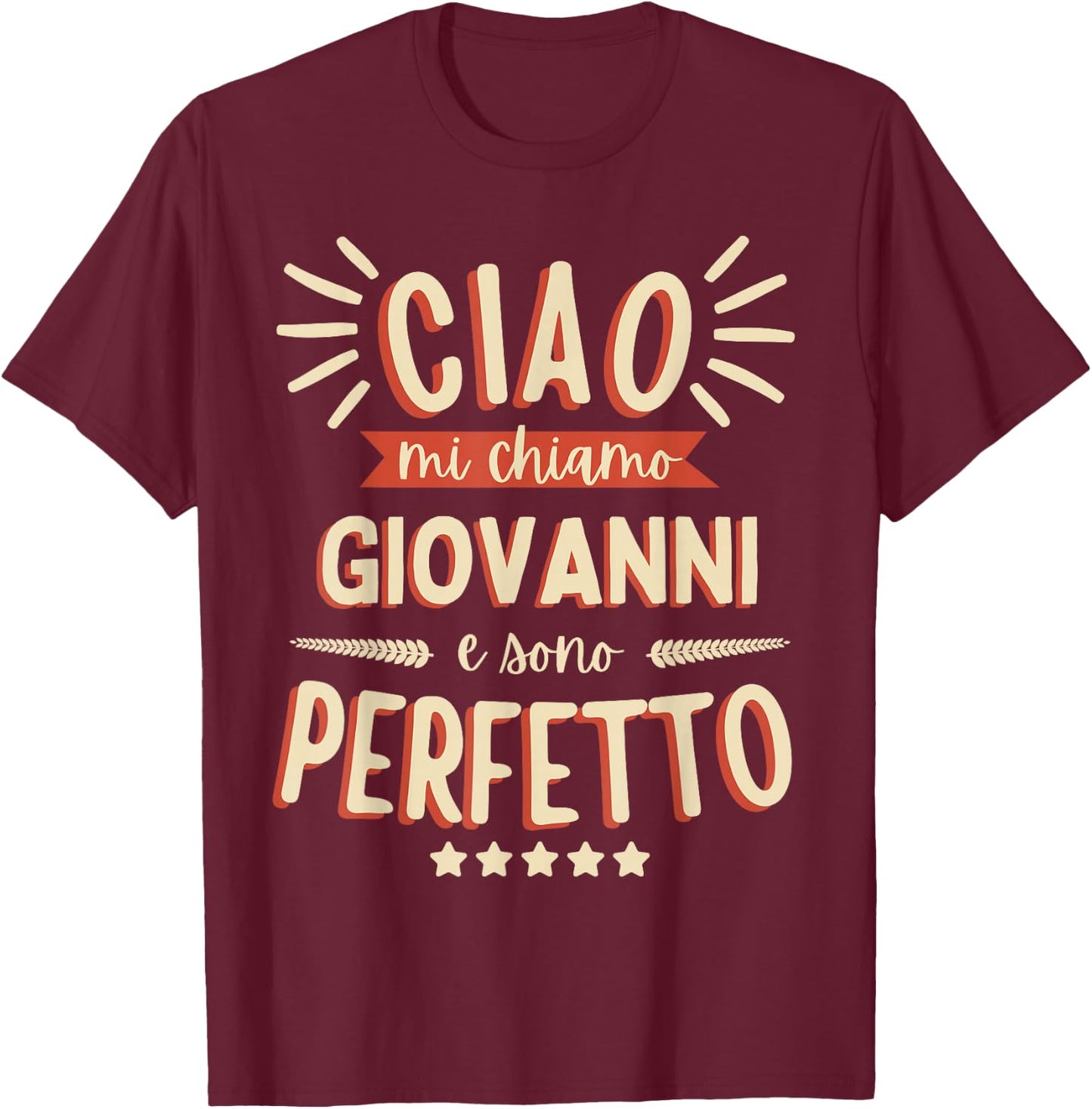Giovanni Idea Regalo Personalizzata Nome Divertente T-Shirt - T-Shirt | Maroon