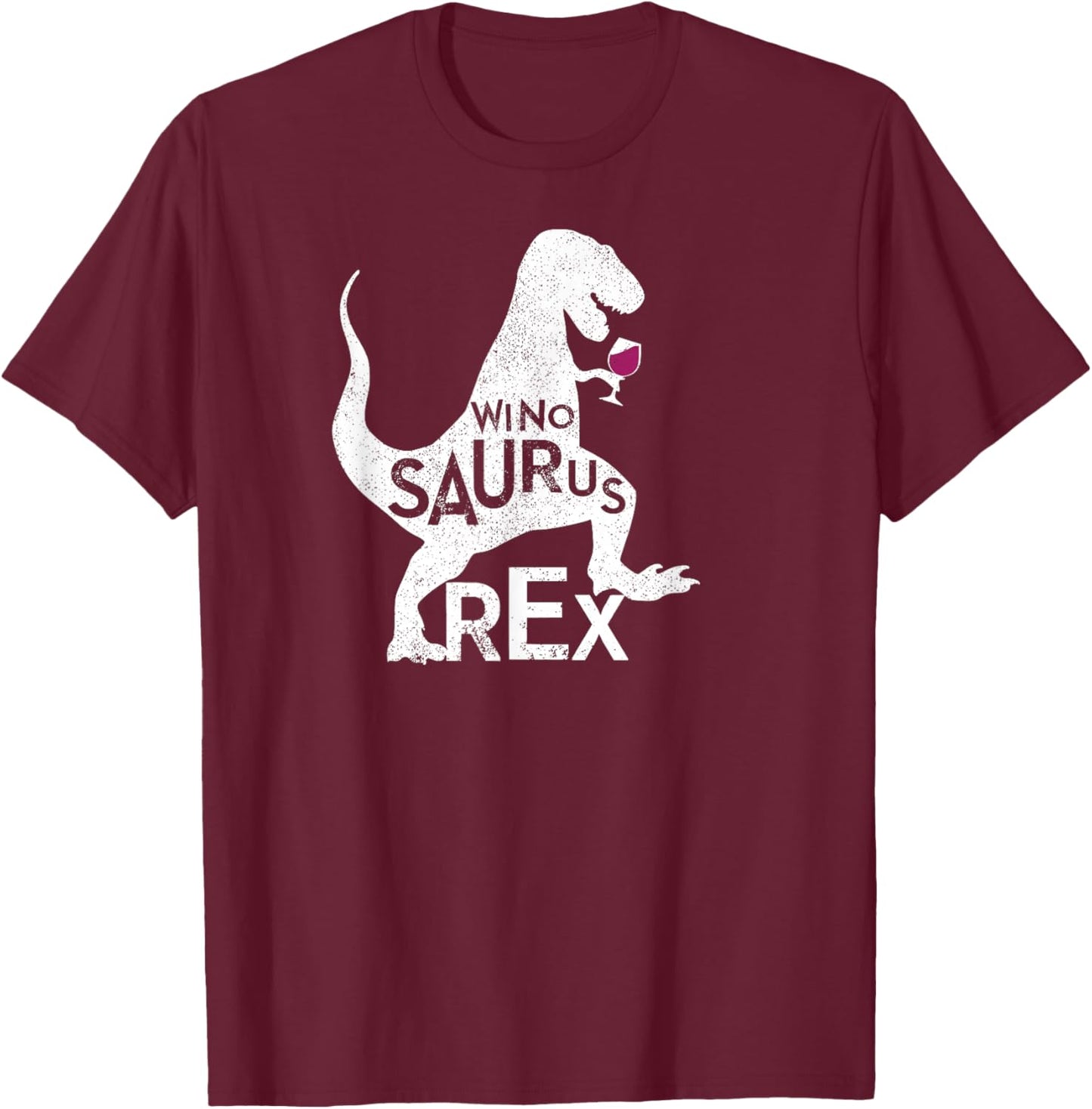 Winosaurus Rex Shirt Funny Red Wine T-Shirt - T-Shirt | Maroon