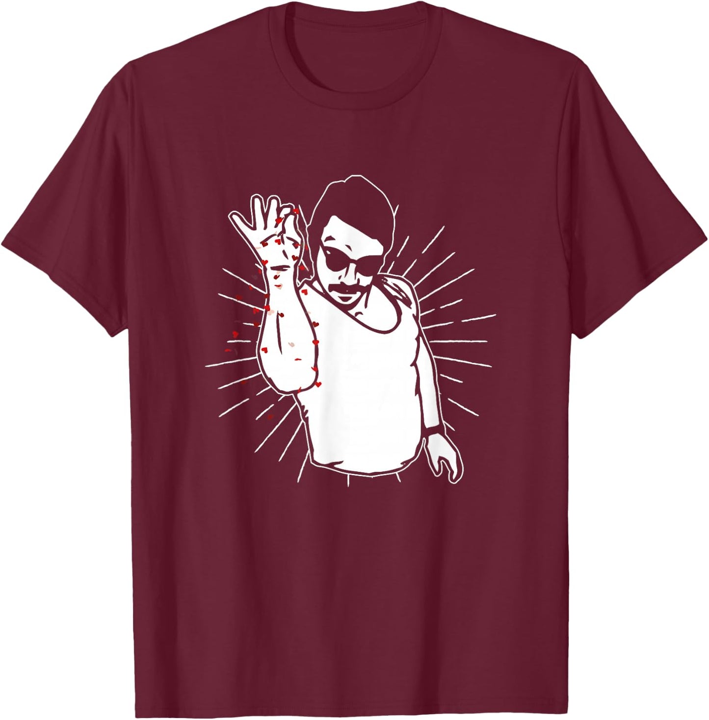 Salt Bae Fan Chef Steak Lover Valentine's Day 14 February T-Shirt - T-Shirt | Maroon