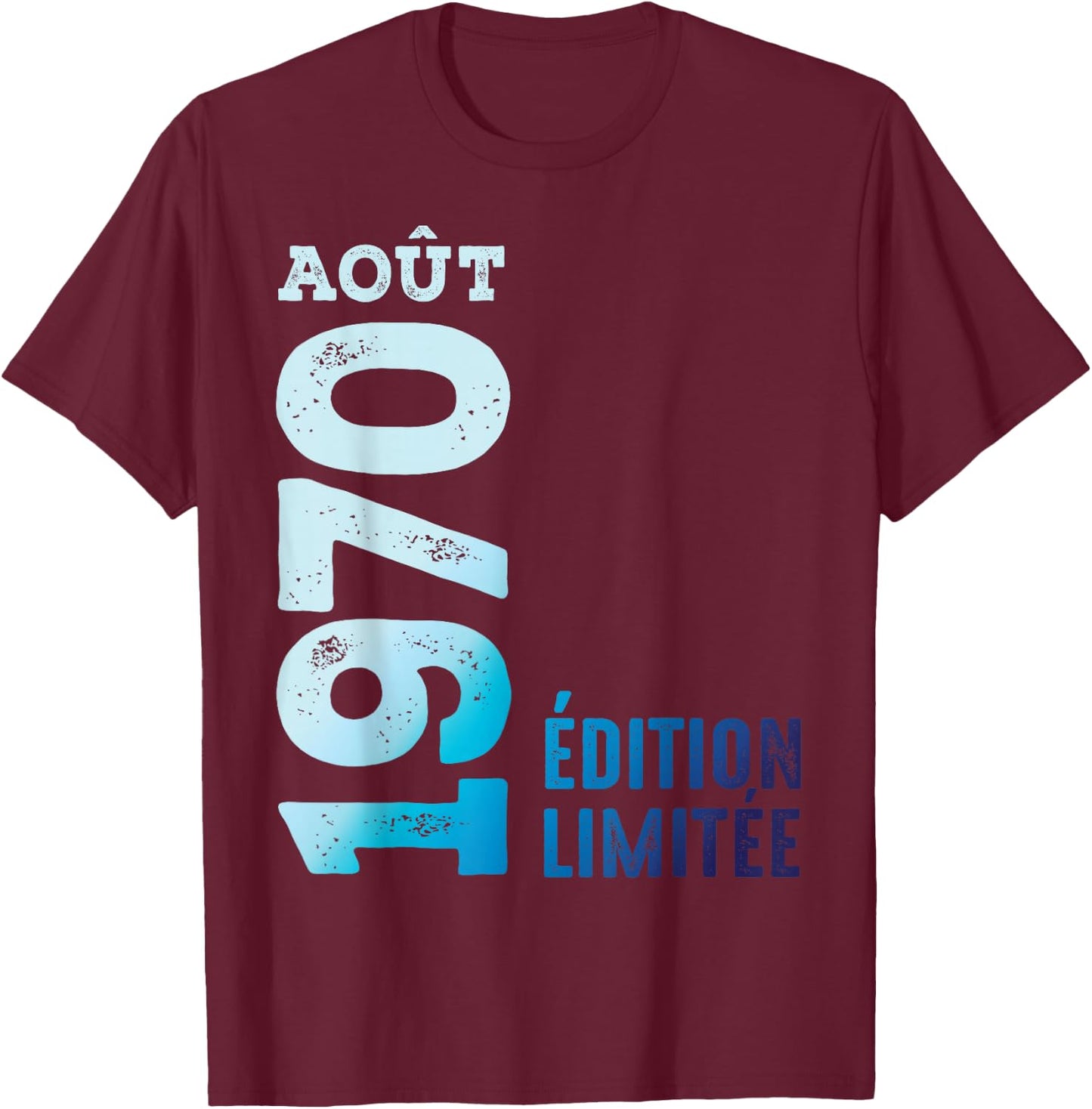 Limited Edition 1970 August 1970 Retro Year 1970 Vintage T-Shirt - T-Shirt | Maroon