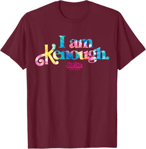 Barbie The Movie - I'm Kenough Tie Dye Logo , black T-Shirt - T-Shirt | Maroon