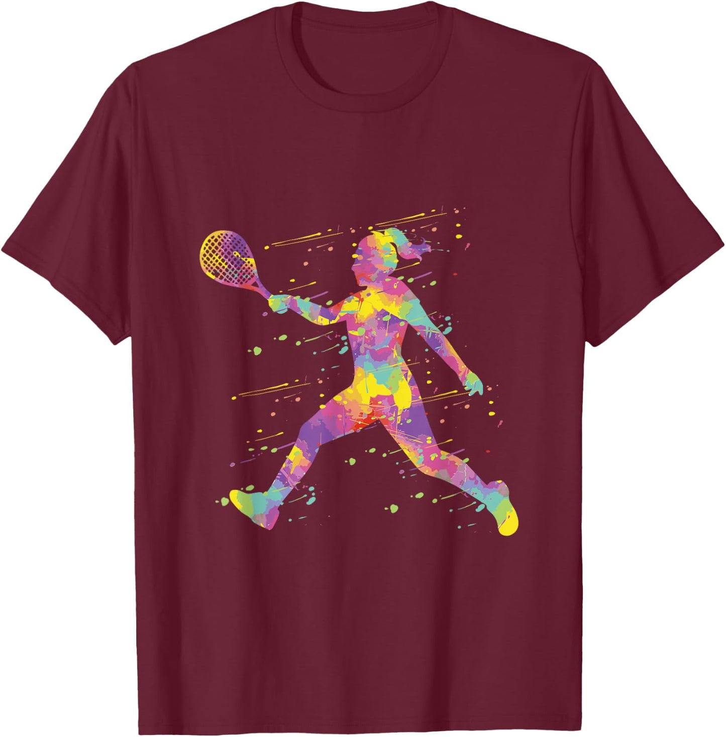 Tennis Mädchen Tennisspielerin T-Shirt - T-Shirt | Maroon