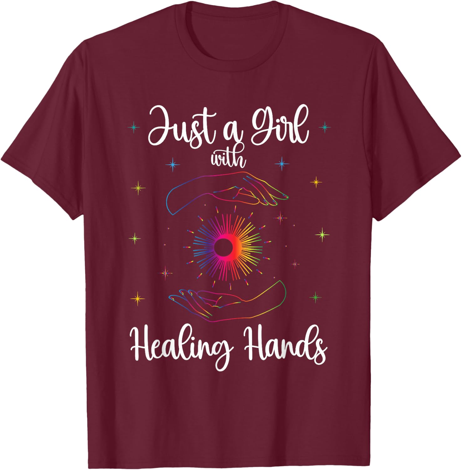 Massage Therapist Just a Girl with Healing Hands T-Shirt - T-Shirt | Maroon
