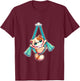 AD Designs Hang In There Aerial Kitty Aerialist Cat Silks T-Shirt - T-Shirt | Maroon