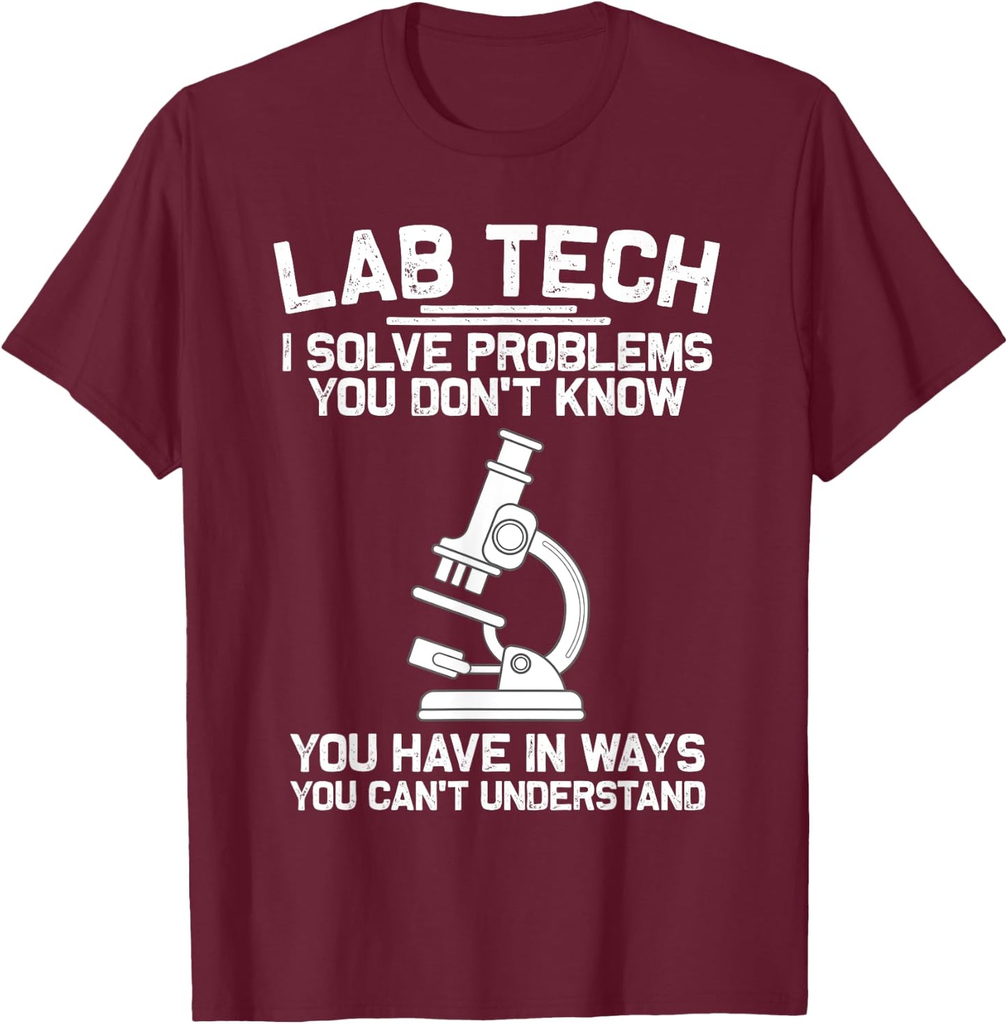 Funny Lab Tech Art Women Medical Laboratory Lab Week T-Shirt - T-Shirt | Maroon