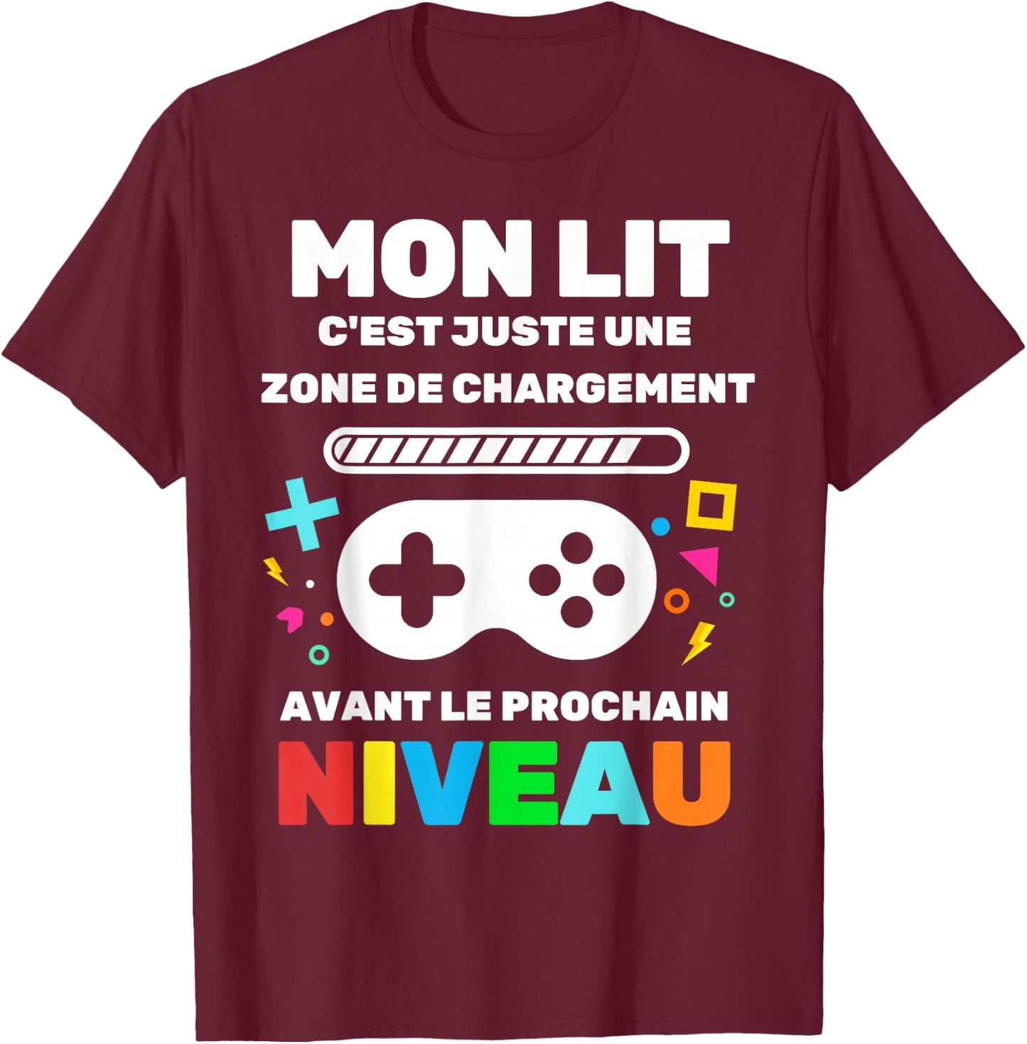 Humor Gamer Gaming Video Games Teen Boy Gamer , Black, S T-Shirt - T-Shirt | Maroon