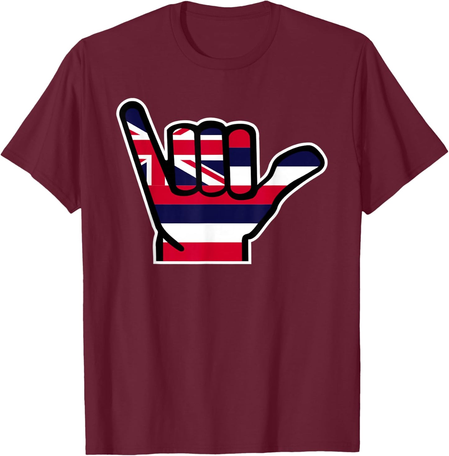 Hawaii hand flag T-Shirt - T-Shirt | Maroon