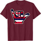 Hawaii hand flag T-Shirt - T-Shirt | Maroon