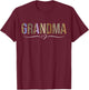 Grandma Life Leopard Cheetah Print Grandma Graphic Women T-Shirt - T-Shirt | Maroon