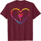 Gymnastics Heart for Gymnastics Girl , Black, S T-Shirt - T-Shirt | Maroon