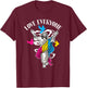 Love Everyone, Christian Pan Pride Jesus, Pansexual Love T-Shirt - T-Shirt | Maroon