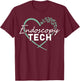 Endoscopy Tech Technician Heart Leopard T-Shirt - T-Shirt | Maroon