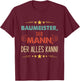 Men's Funny Builder Der Mann Der Alles Kann , black T-Shirt - T-Shirt | Maroon