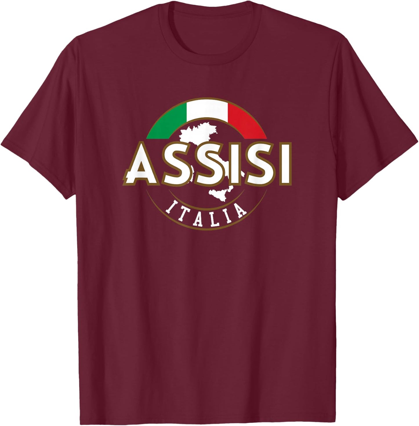 Assisi Italia Italy T-Shirt - T-Shirt | Maroon