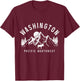 Washington PNW Moose Pacific Northwest Souvenir Pride T-Shirt - T-Shirt | Maroon