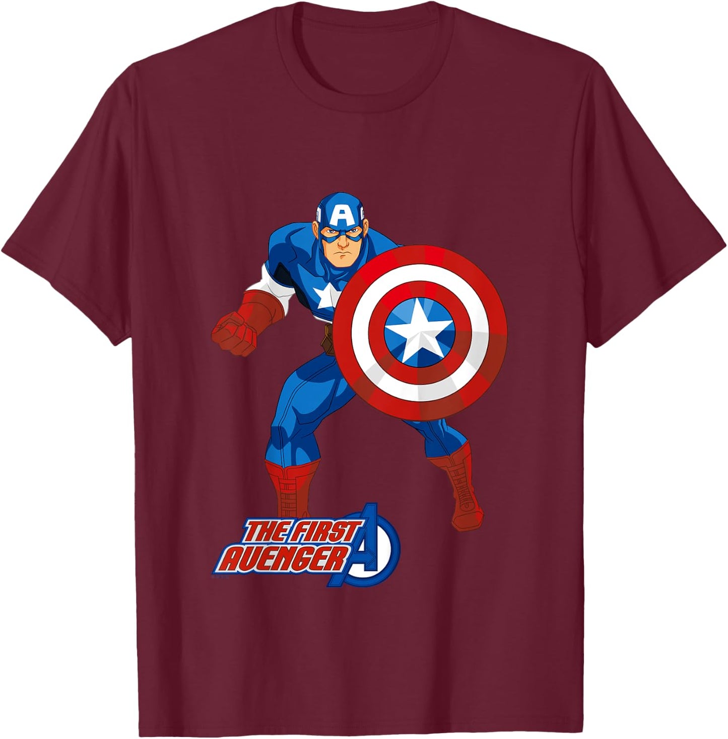 Kids Avengers Captain America The First Avenger , Black, 2 T-Shirt - T-Shirt | Maroon