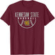 Kennesaw State University Owls Baseball Arch T-Shirt - T-Shirt | Maroon