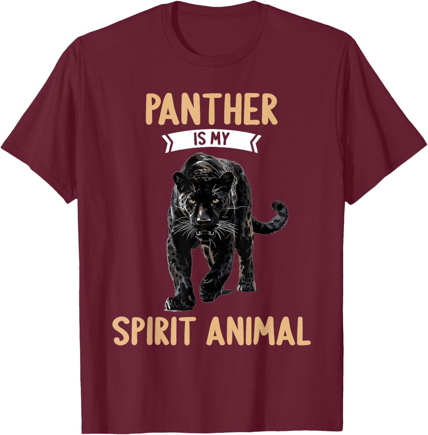 Panthers Panther is my spirit animal T-Shirt - T-Shirt | Maroon