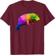 Cute Manatee Art Women Kids Sea Cow Lover Manatee T-Shirt - T-Shirt | Maroon
