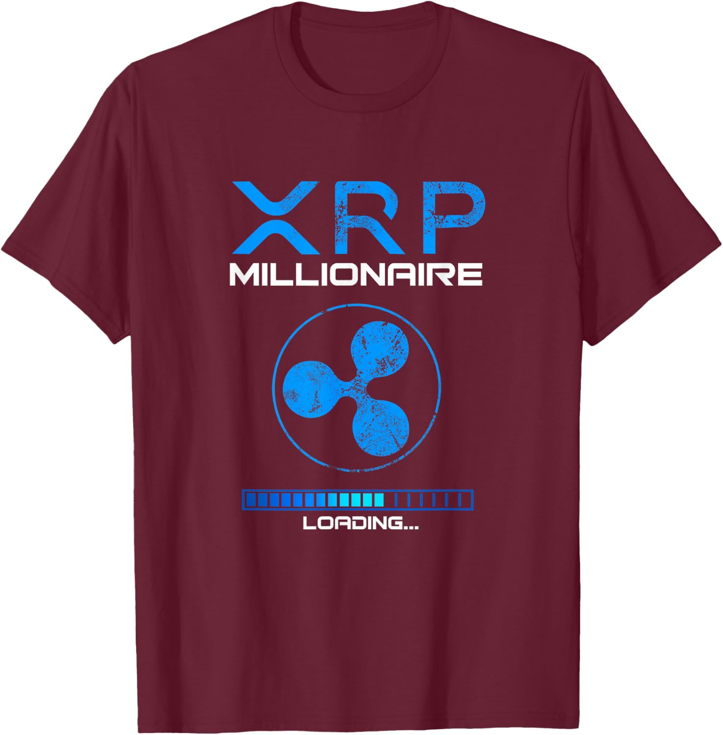 Loading Ripple Token by XRP Crypto MILLIONAIRE , Black, S T-Shirt - T-Shirt | Maroon