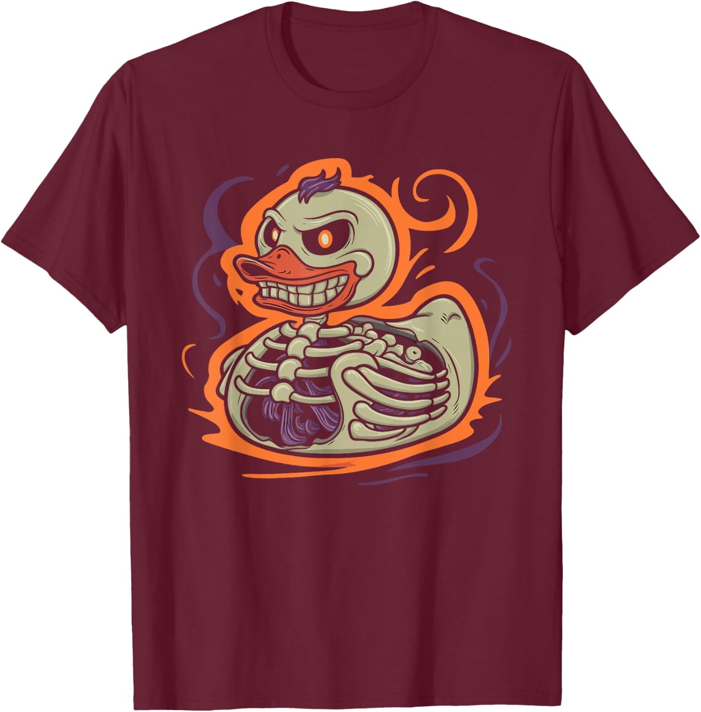 Rubber Duck Skeleton Rubber Duckie Costume Party T-Shirt - T-Shirt | Maroon
