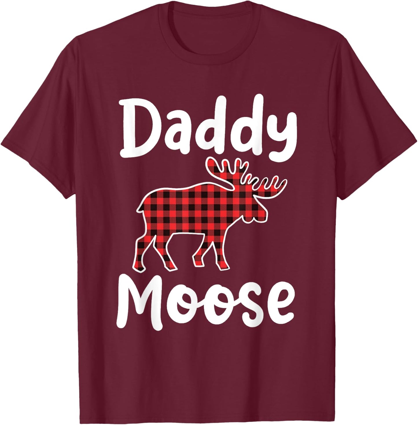 Daddy Moose Matching Family Merry Xmas in July Men T-Shirt - T-Shirt | Maroon