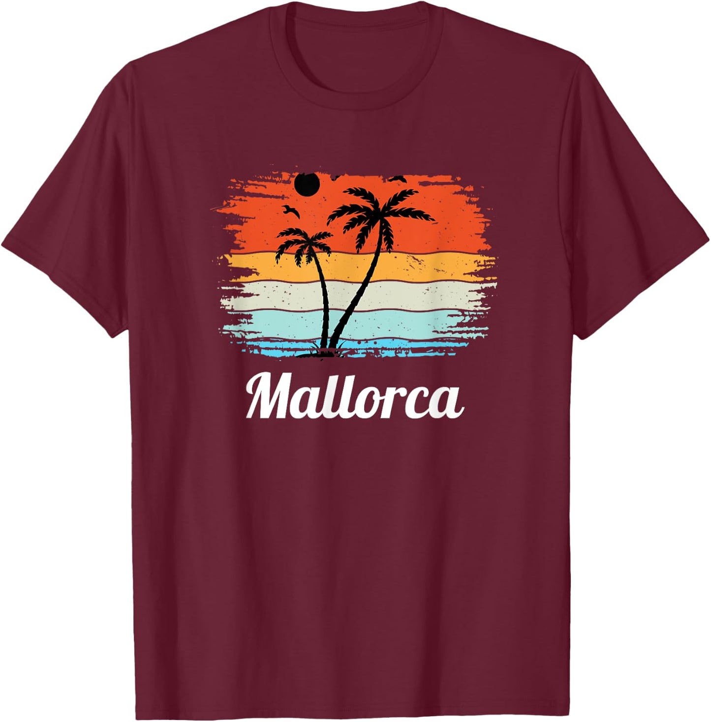 Mallorca Souvenir Vintage Sommer Urlaub T-Shirt - T-Shirt | Maroon