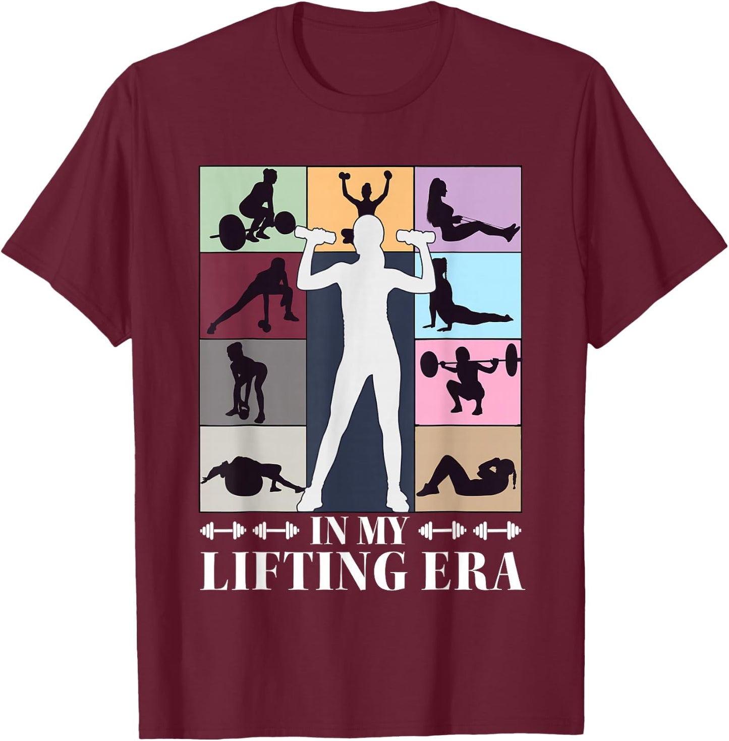 In My Lifting Era Workout Sport Motivation Gym Women Girls T-Shirt - T-Shirt | Maroon